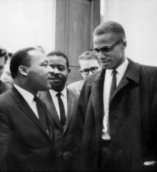 An image of Martin Luther King, Jr. and Malcom X.
