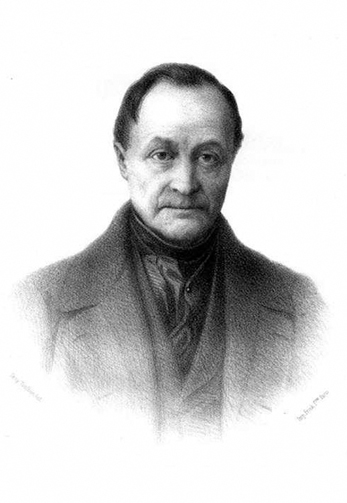 A portrait of August Comte.